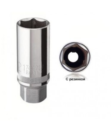 Свечная головка 16мм 3/8" TOPTUL BAAR1216